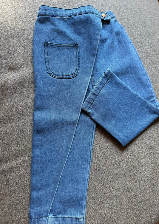 Wrap Denim Pants