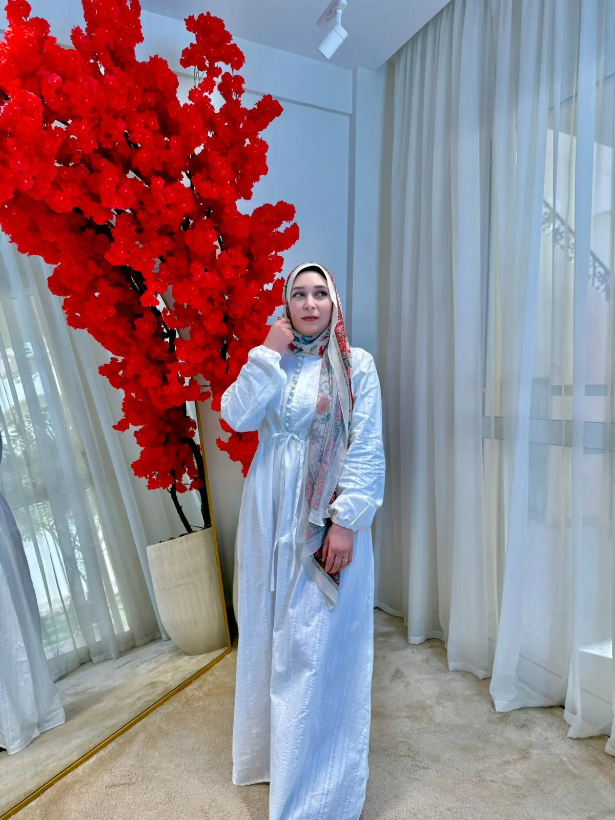 Tamara Ivory Belted Dress