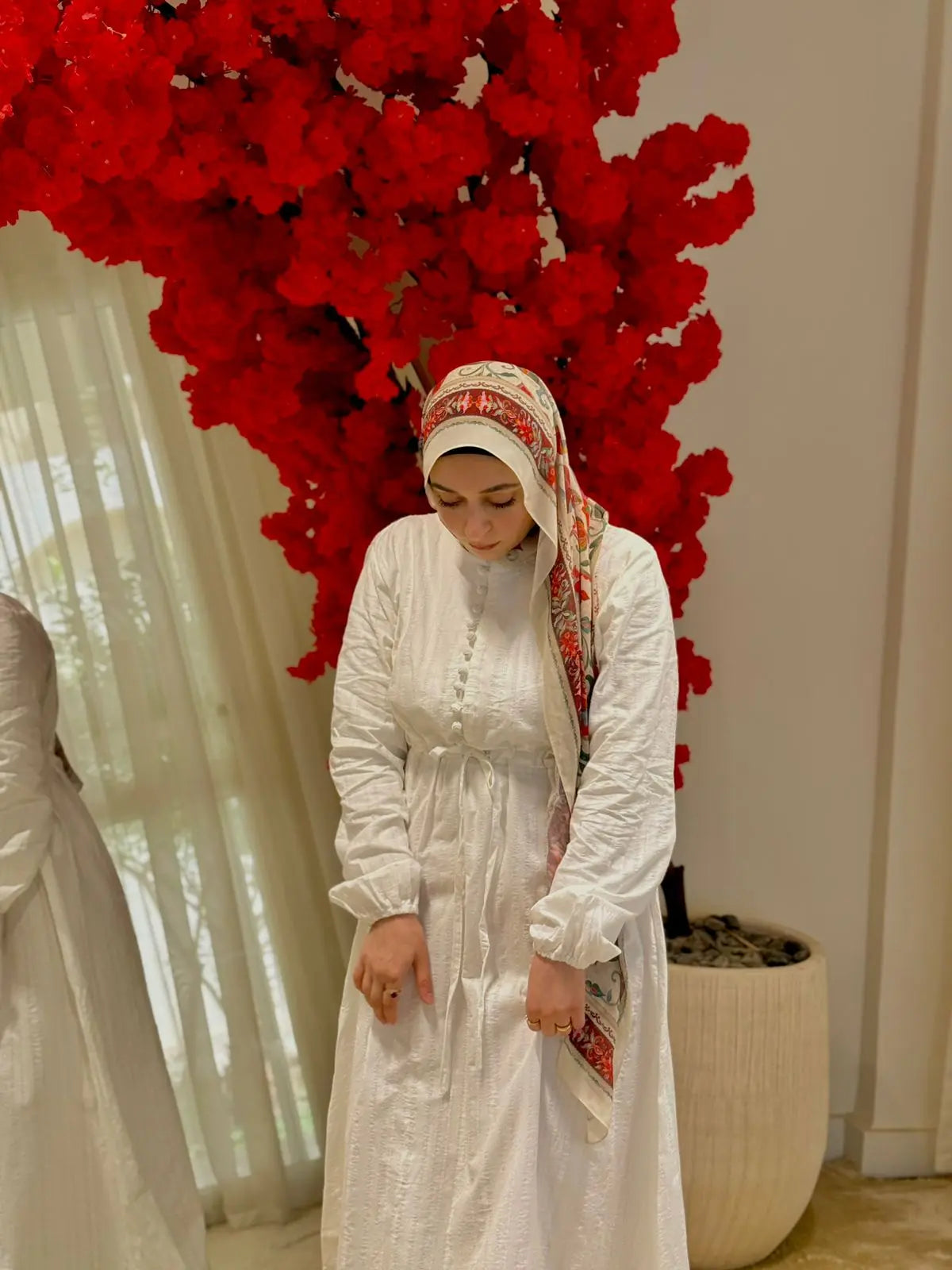 Tamara Ivory Belted Dress