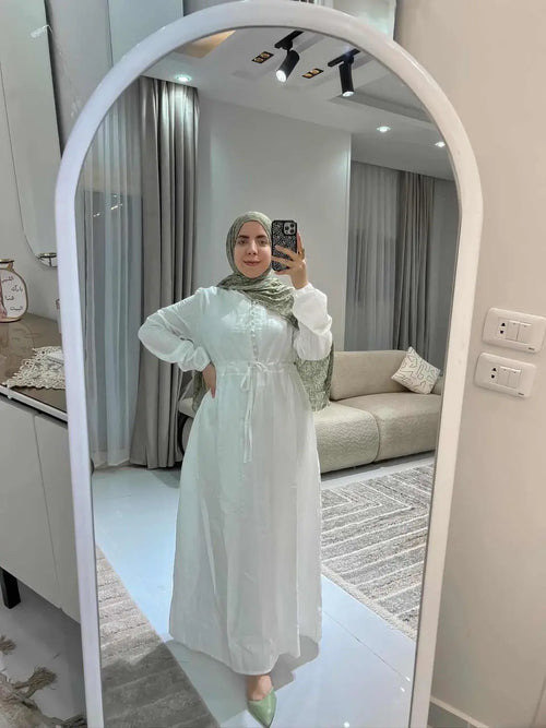 Tamara Ivory Belted Dress