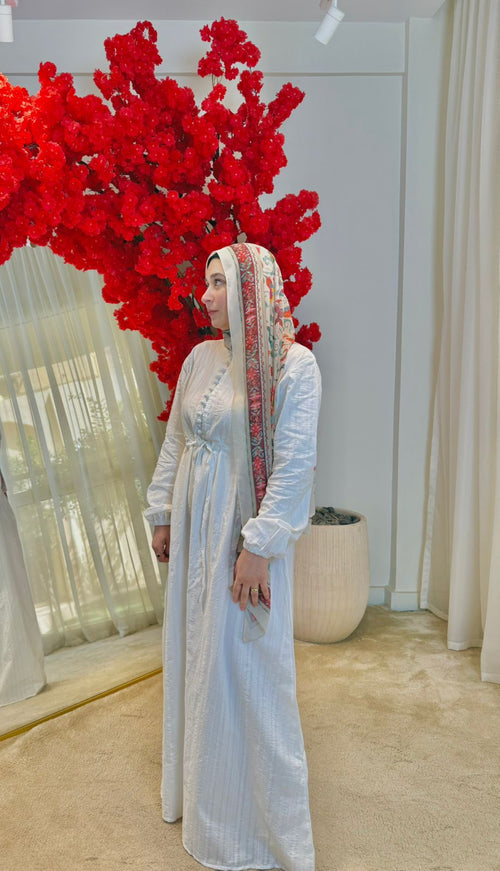 Tamara Ivory Belted Dress