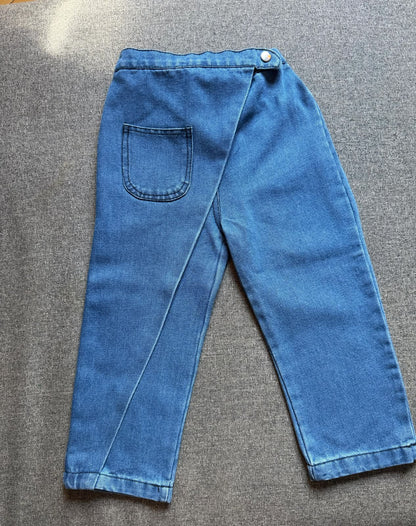 Wrap Denim Pants